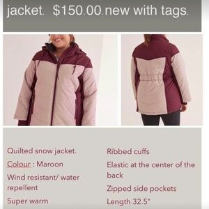 Very warm winter coat size 4XL
